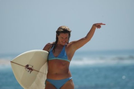 My sister Kirby, full of life.