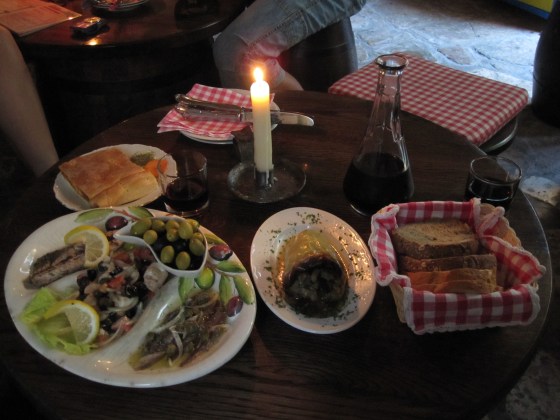 Unforgettable dinner at Konoba Menego in Hvartown, Croatia, on our honeymoon. 