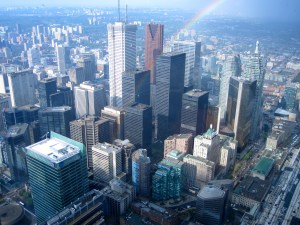 TO, from the top of the CN Tower.