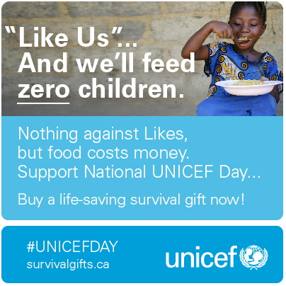 From UNICEF's "Likes Don't Save Lives" campaign